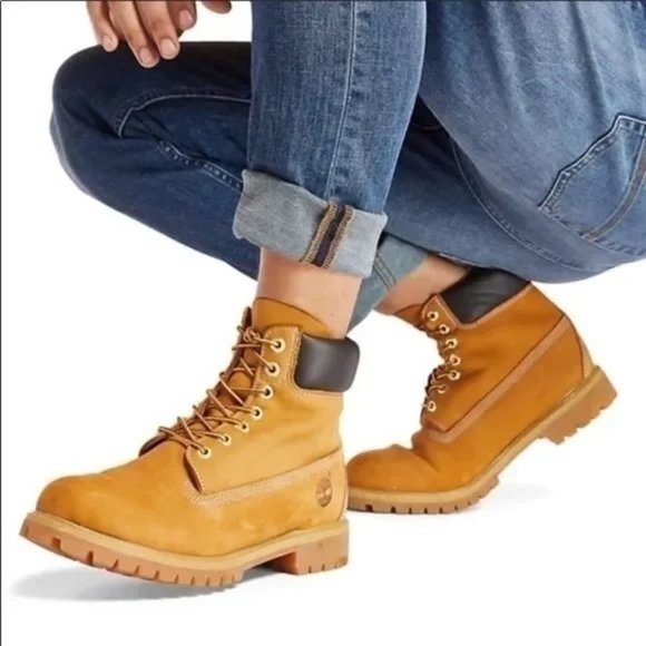 Timberland 6.5M Wheat High Top Boots Leather Chunky Work‎ 200 Gram 10361 - Picture 1 of 14